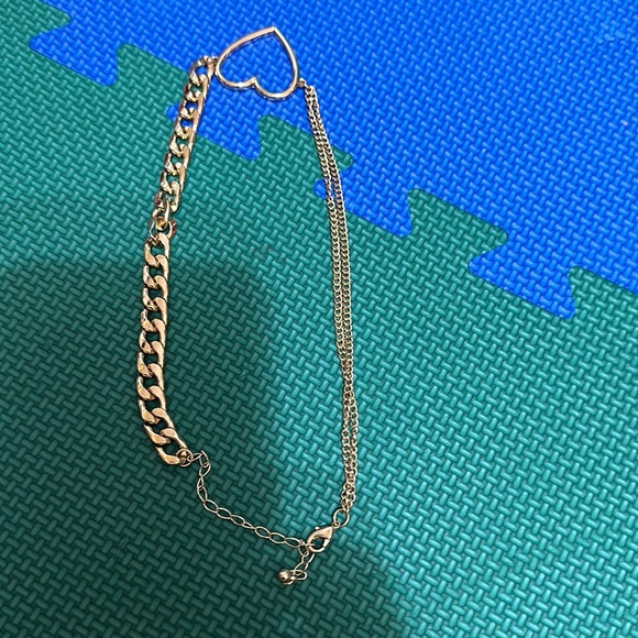 NWT Gold Necklace with heart pendant attached together - Picture 5 of 5